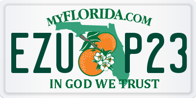 FL license plate EZUP23