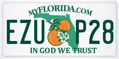 FL license plate EZUP28