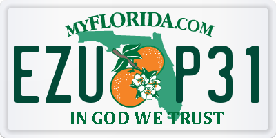 FL license plate EZUP31