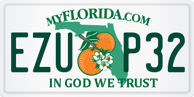 FL license plate EZUP32