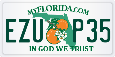 FL license plate EZUP35