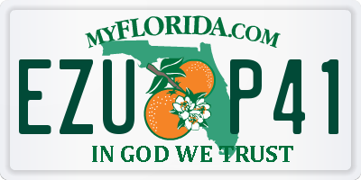 FL license plate EZUP41