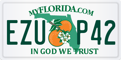 FL license plate EZUP42