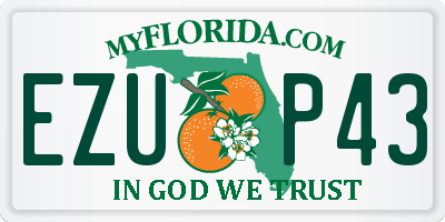 FL license plate EZUP43