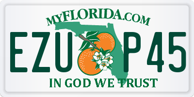 FL license plate EZUP45