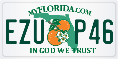 FL license plate EZUP46