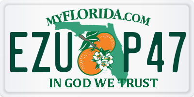 FL license plate EZUP47