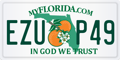 FL license plate EZUP49