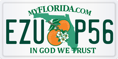 FL license plate EZUP56