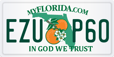 FL license plate EZUP60