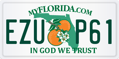 FL license plate EZUP61