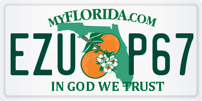 FL license plate EZUP67