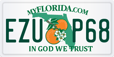 FL license plate EZUP68