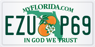 FL license plate EZUP69