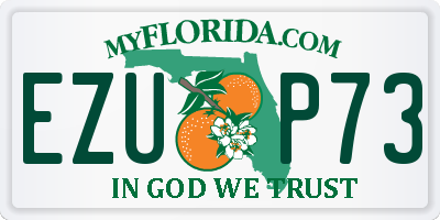 FL license plate EZUP73