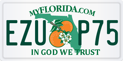 FL license plate EZUP75