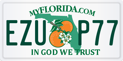 FL license plate EZUP77