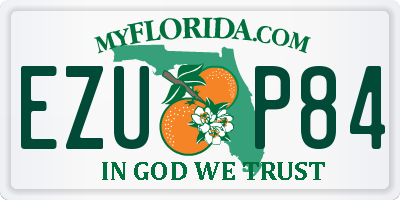 FL license plate EZUP84