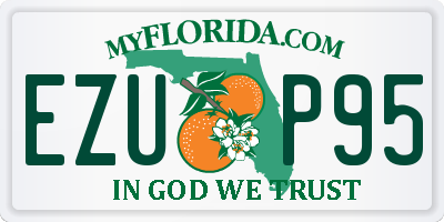 FL license plate EZUP95