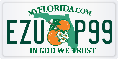 FL license plate EZUP99