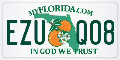 FL license plate EZUQ08