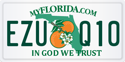 FL license plate EZUQ10