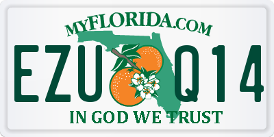 FL license plate EZUQ14