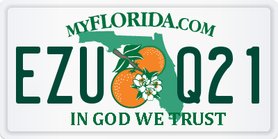 FL license plate EZUQ21