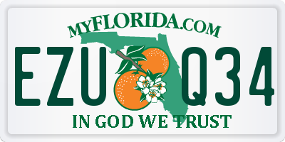 FL license plate EZUQ34