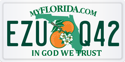 FL license plate EZUQ42