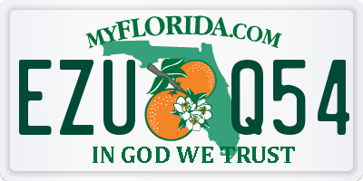 FL license plate EZUQ54