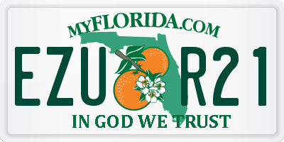 FL license plate EZUR21