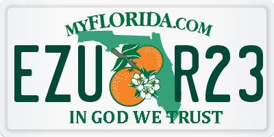 FL license plate EZUR23