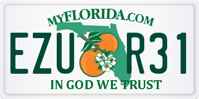 FL license plate EZUR31