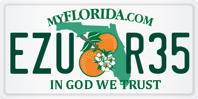 FL license plate EZUR35