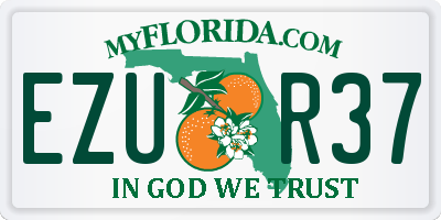 FL license plate EZUR37