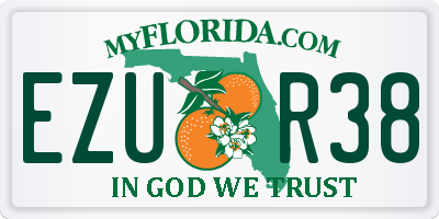 FL license plate EZUR38