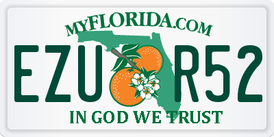 FL license plate EZUR52