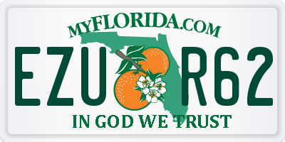 FL license plate EZUR62