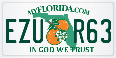 FL license plate EZUR63