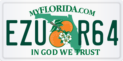 FL license plate EZUR64