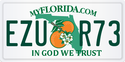 FL license plate EZUR73