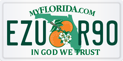 FL license plate EZUR90