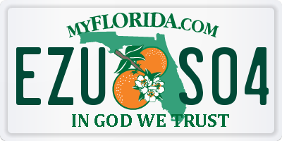 FL license plate EZUS04