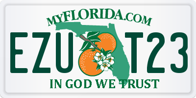 FL license plate EZUT23