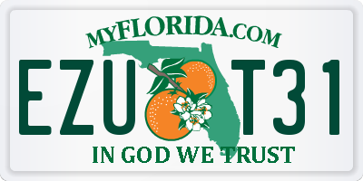 FL license plate EZUT31