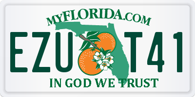 FL license plate EZUT41