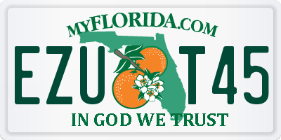 FL license plate EZUT45