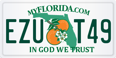 FL license plate EZUT49