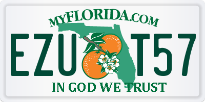 FL license plate EZUT57